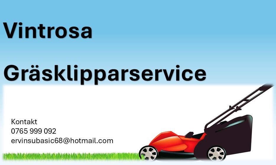VINTROSA GRÄSKLIPPARSERVICE VINTROSA GRÄSKLIPPARSERVICE